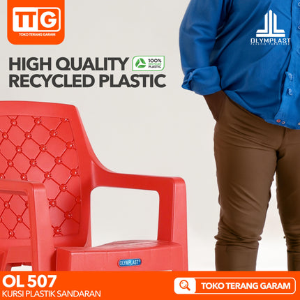 OLYMPLAST - OL 507 Kursi Plastik Sandaran Santai Teras