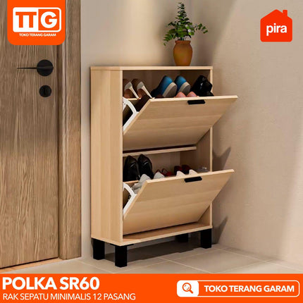 PIRA OX - POLKA SR 60 Rak / Lemari Sepatu Serbaguna Minimalis 12 Pasang