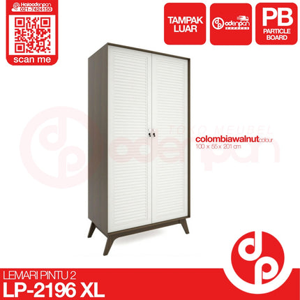 GRAVER - LP 2196 JL Lemari Pakaian / Baju 2 Pintu Jumbo