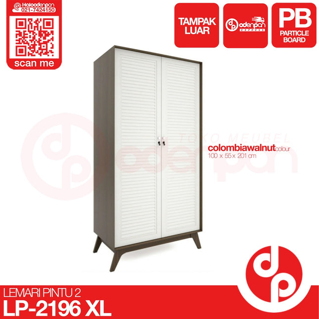 GRAVER - LP 2196 JL Lemari Pakaian / Baju 2 Pintu Jumbo