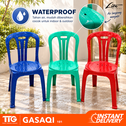 TABITHA - GASAQI 101 Kursi Plastik Sandar Susun Minimalis