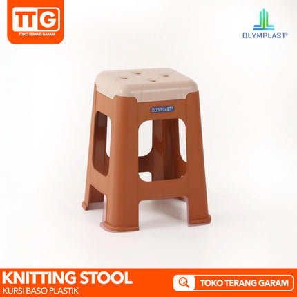 OLYMPLAST - KNITTING STOOL Kursi Baso Plastik Motif Jahitan