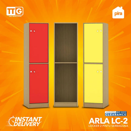 PIRA PRO DESIGN - ARLA LC2 Lemari Locker / Loker 2 Pintu Dengan Kunci Minimalis