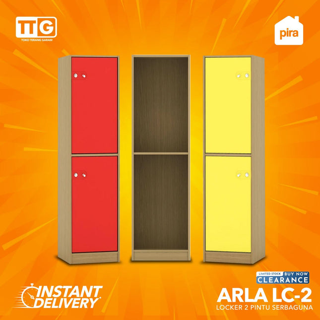 PIRA PRO DESIGN - ARLA LC2 Lemari Locker / Loker 2 Pintu Dengan Kunci Minimalis
