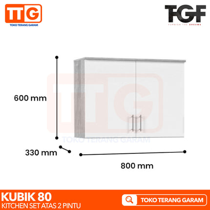 TGF - KUBIK 80 Kitchen Set Atas 2 Pintu Rak Gantung Dapur Minimalis