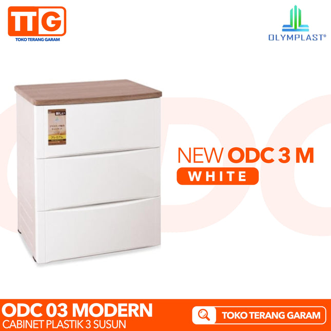 OLYMPLAST - ODC 03 MODERN Drawer Cabinet Plastik Laci 3 Susun