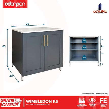 OLYMSTEEL - OKD WIMBLEDON Kitchen Set Atas & Bawah / Rak Gantung Dapur