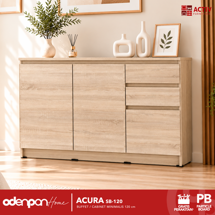 ACTIV CREATIV - ACURA SB120 Cabinet / Sideboard / Meja Serbaguna Modern Minimalis