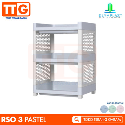 OLYMPLAST - RSO 03 Rak Plastik Serbaguna Dapur Toilet 3 Susun