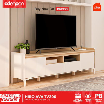 PIRA OX - HIRO AVA TV Meja / Rak TV Dengan Kaki 160 / 200 cm