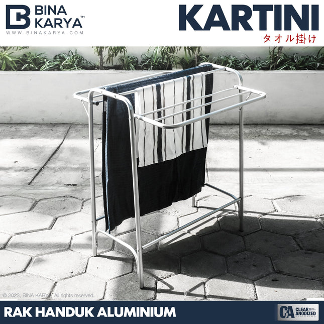 BINA KARYA - KARTINI Rak Handuk Aluminium Dengan Sayap Minimalis