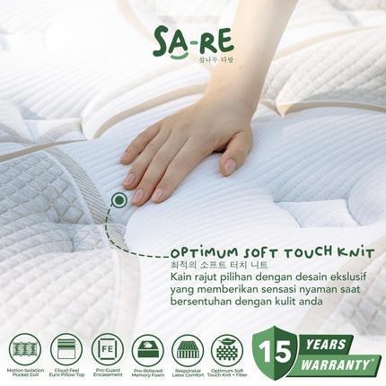 PROCELLA - ELYSIAN Kasur Pocket Spring Bed Euro Pillow Top Latex