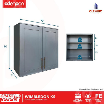 OLYMSTEEL - OKD WIMBLEDON Kitchen Set Atas & Bawah / Rak Gantung Dapur