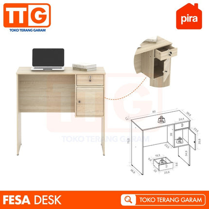 PIRA - FESA DESK Meja Belajar / Kerja / Kasir 80 cm