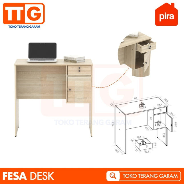 PIRA - FESA DESK Meja Belajar / Kerja / Kasir 80 cm