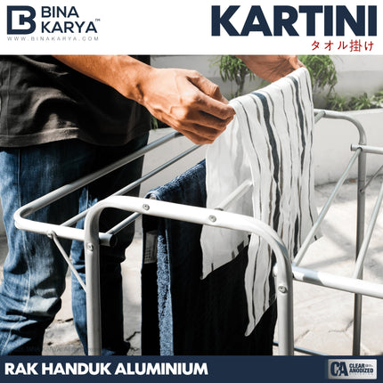 BINA KARYA - KARTINI Rak Handuk Aluminium Dengan Sayap Minimalis