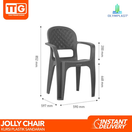 OLYMPLAST - JOLLY Kursi Plastik Sandaran Santai