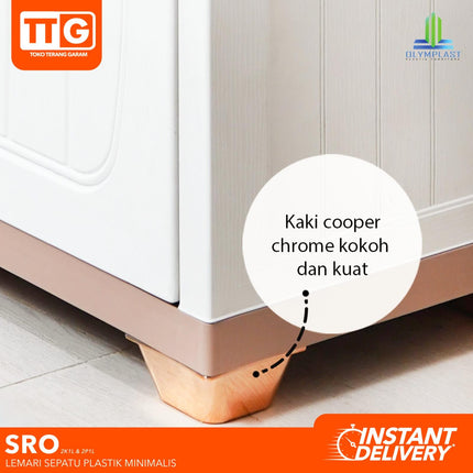 OLYMPLAST - SRO Rak Sepatu Plastik Minimalis Dengan Pintu