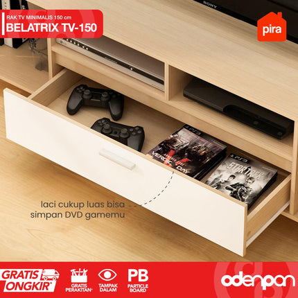 PIRA OX - BELATRIX TV 150 Meja / Rak TV Scandinavia 150 cm