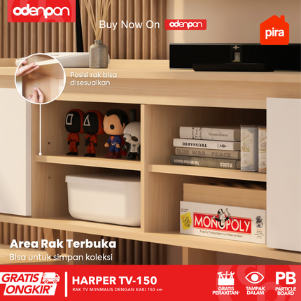 PIRA OX - HARPER TV150 Meja / Rak TV Dengan 2 Pintu 150 cm