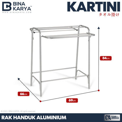 BINA KARYA - KARTINI Rak Handuk Aluminium Dengan Sayap Minimalis