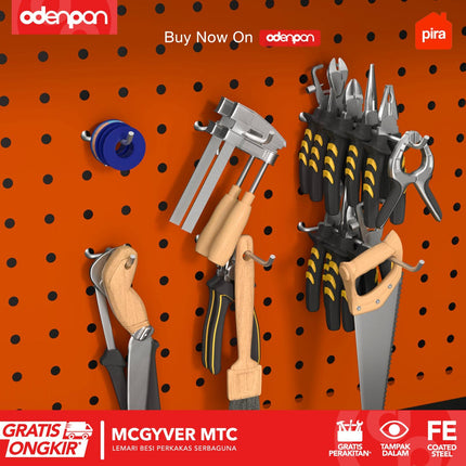 PIRA WORKDESIGN - MCGYVER MTC Lemari Besi Rak Perkakas Alat Pertukangan Serbaguna Minimalis 2 Pintu