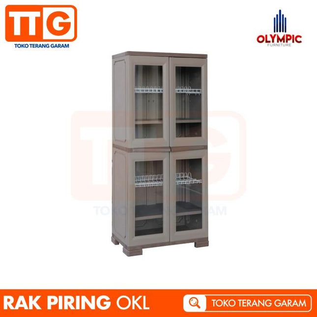 OLYMPLAST - OKL JUMBO Rak Piring Plastik / Lemari Sayur 2 Pintu