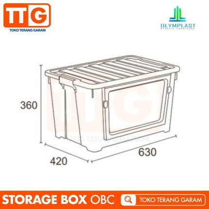 OLYMPLAST - OBC Box Container Serbaguna Plastic Storage 62 Liter