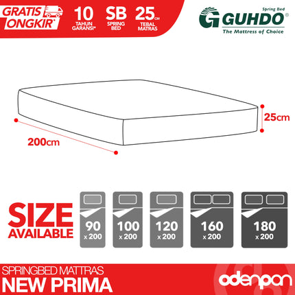 GUHDO - NEW PRIMA 25 Kasur Spring Bed 25 cm