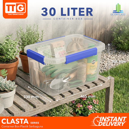 OLYMPLAST - CLASTA Box Container Serbaguna Plastic Bening