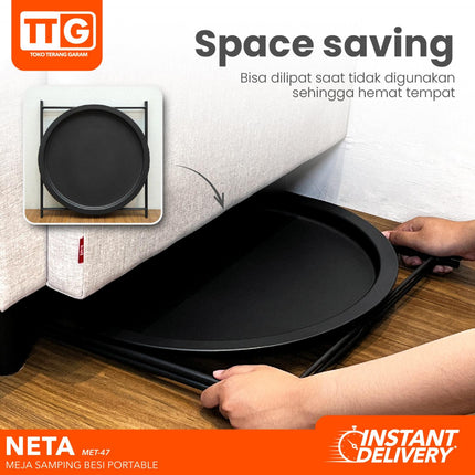 PIRA - NETA Coffee Table Portable / Meja Lipat Samping Besi