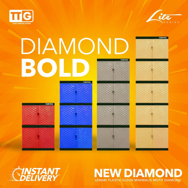 TABITHA - NEW DIAMOND Lemari Pakaian Plastik 2 3 4 5 Susun