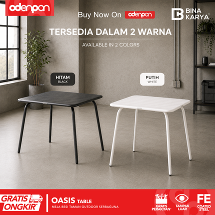 BINA KARYA - OASIS TABLE Meja Taman Besi Outdoor Serbaguna