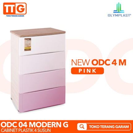 OLYMPLAST - ODC 04 MODERN Drawer Cabinet Plastik Laci 4 Susun