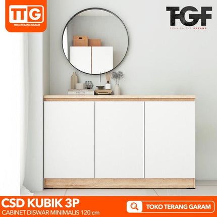 TGF - CSD KUBIK 120 Cabinet / Bufet Serbaguna Minimalis 3 Pintu