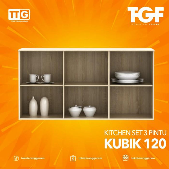 TGF - KUBIK 120 Kitchen Set Atas 3 Pintu Rak Gantung Dapur Minimalis