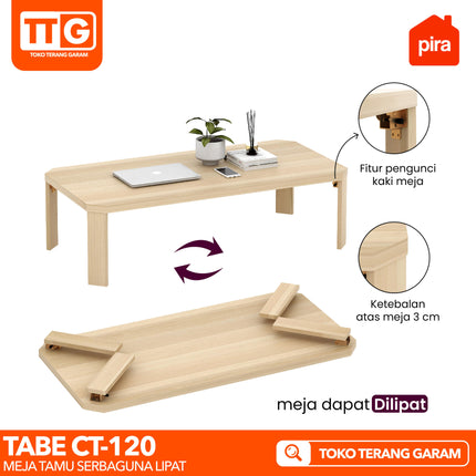 PIRA - TABE CT 120 Meja Tamu Belajar Makan Lesehan Lipat Serbaguna