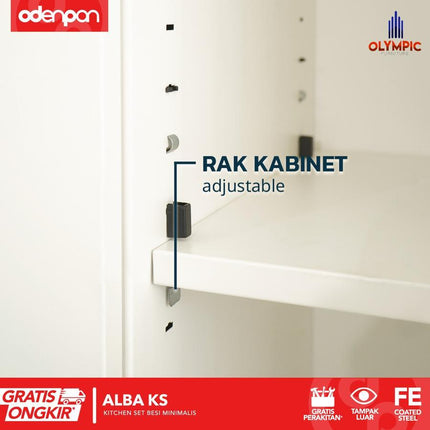 OLYMSTEEL - OKD ALBA Kitchen Set Atas & Bawah / Rak Gantung Dapur